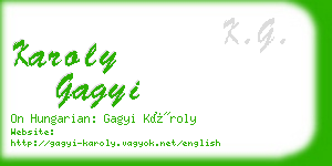 karoly gagyi business card